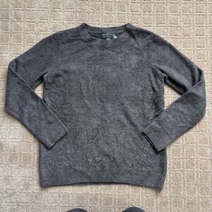 Barefoot Dreams Cozy Chic Lite Pullover Sweater Women's XS Carbon Gray Soft NWT